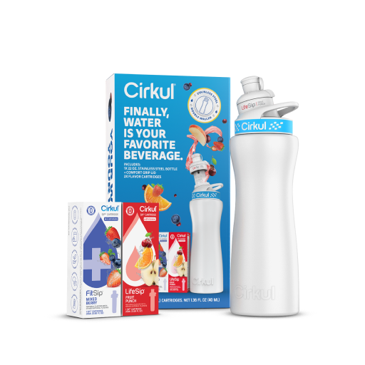 22oz. White Stainless Steel Bottle Starter Kit - Easy Style