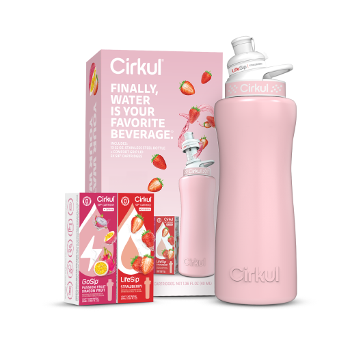 32oz. Blush Pink Stainless Steel Bottle Starter Kit - Daily Carry